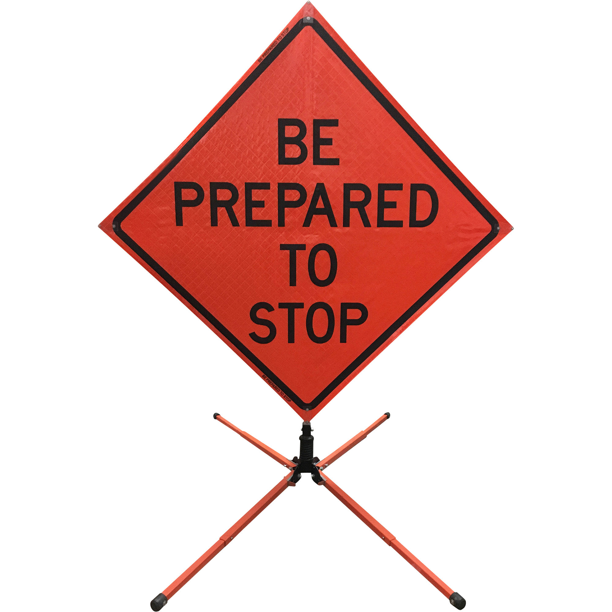 WATCHDOG Single-Spring Stand for Roll-Up Traffic Safety Sign, Orange Powder-Coat Finish, for 36in. x 36in. or 48in. x 48in. Sign, Model# SS310